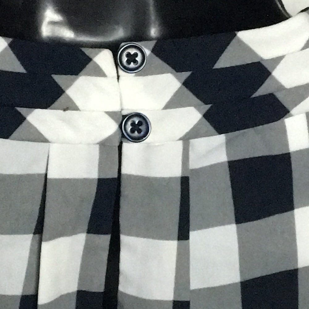 Banana Republic Womens Black and White Checkered Women Top (Size S) - Picture 7 of 14